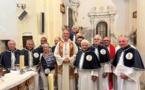  CAMPILE - Son excellence le cardinal  François BUSTILLO INTRONISE A CAMPILE LA CONFRERIE « SANTA CROCE « 