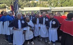 Confrérie Santa Croce à Ajaccio pour la venue du Saint Père